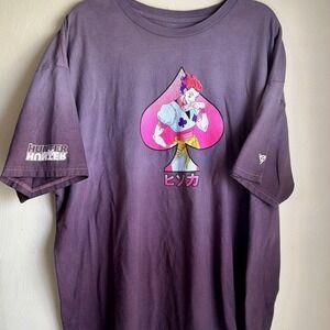 Hypland Hunter x Hunter Hisoka Shirt Men's 2XL Purple Fade Anime Graphic Tee